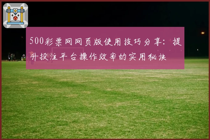 500彩票网网页版使用技巧分享：提升投注平台操作效率的实用秘诀